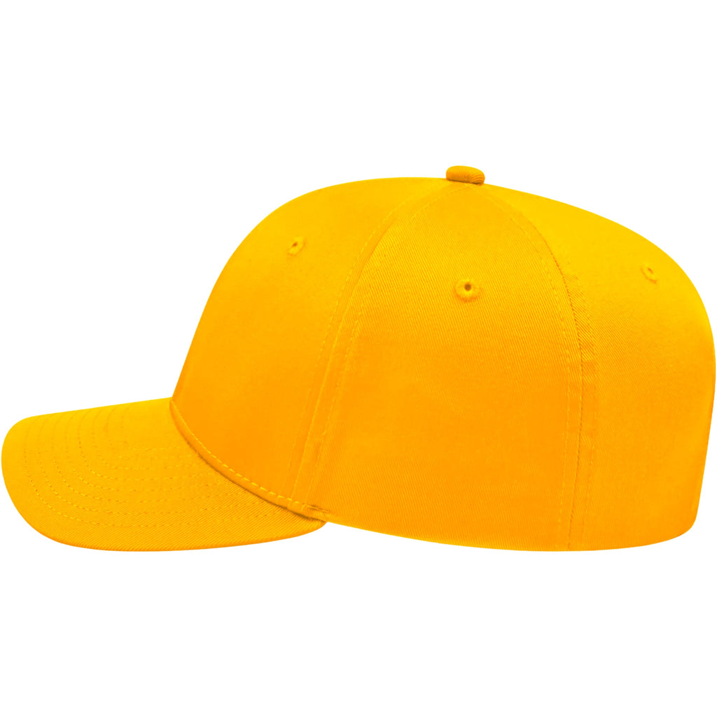 Cap America Original Snapback Cap in Poly Cotton Embroidery - Athletic Gold - Left Side