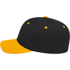 Cap America Original Snapback Cap in Poly Cotton Embroidery - Black/Athletic Gold - Left Side