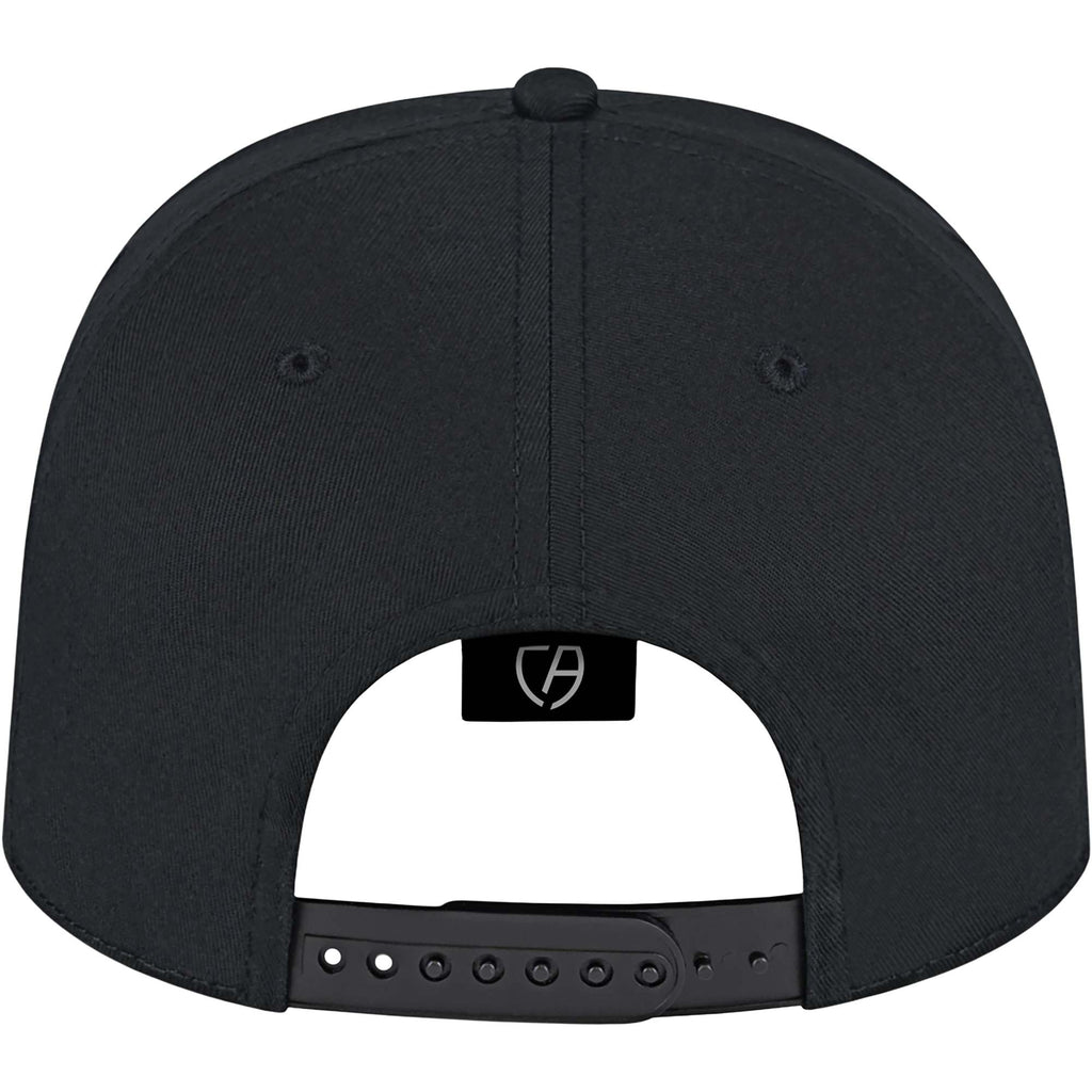 Cap America Original Snapback Cap in Poly Cotton Embroidery - Black - Back