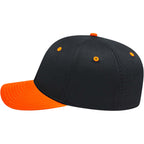 Cap America Original Snapback Cap in Poly Cotton Embroidery - Black/Orange - Left Side