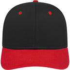 Cap America Original Snapback Cap in Poly Cotton Embroidery - Black/Red - Front