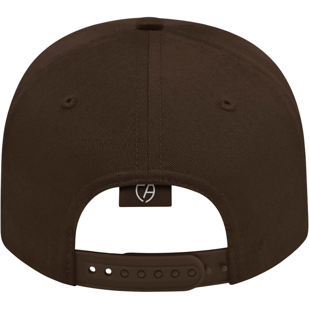 Cap America Original Snapback Cap in Poly Cotton Embroidery - Brown - Back