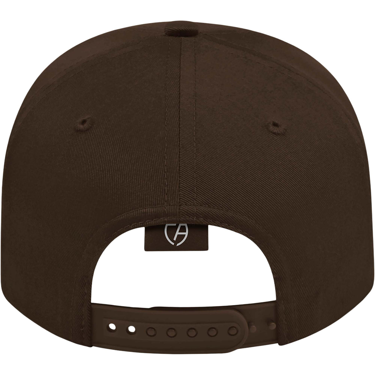 Cap America Original Snapback Cap in Poly Cotton Embroidery - Brown - Back