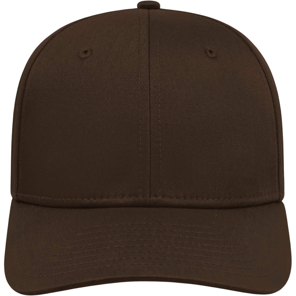 Cap America Original Snapback Cap in Poly Cotton Embroidery - Brown - Front