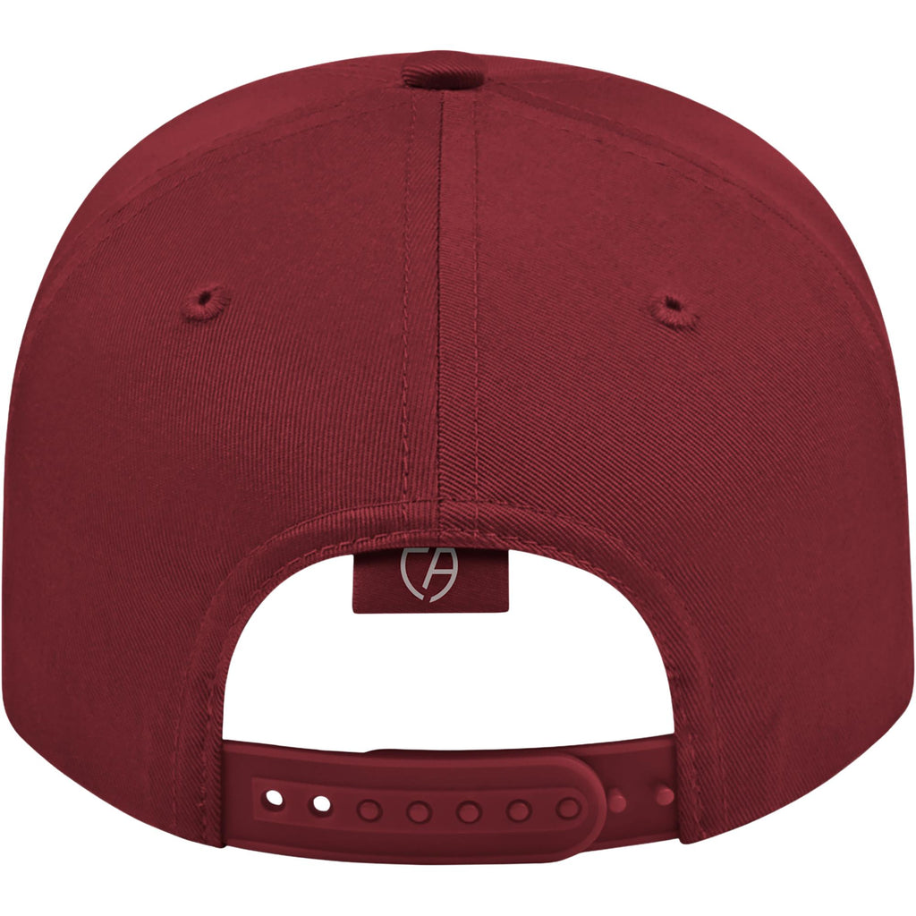 Cap America Original Snapback Cap in Poly Cotton Embroidery - Cardinal - Back