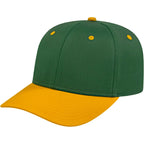 Cap America Original Snapback Cap in Poly Cotton Embroidery - Dark Green/Athletic Gold - Right Angle 2
