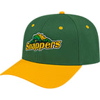 Cap America Original Snapback Cap in Poly Cotton Embroidery - Dark Green/Athletic Gold - Right Angle