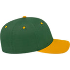 Cap America Original Snapback Cap in Poly Cotton Embroidery - Dark Green/Athletic Gold - Right Side