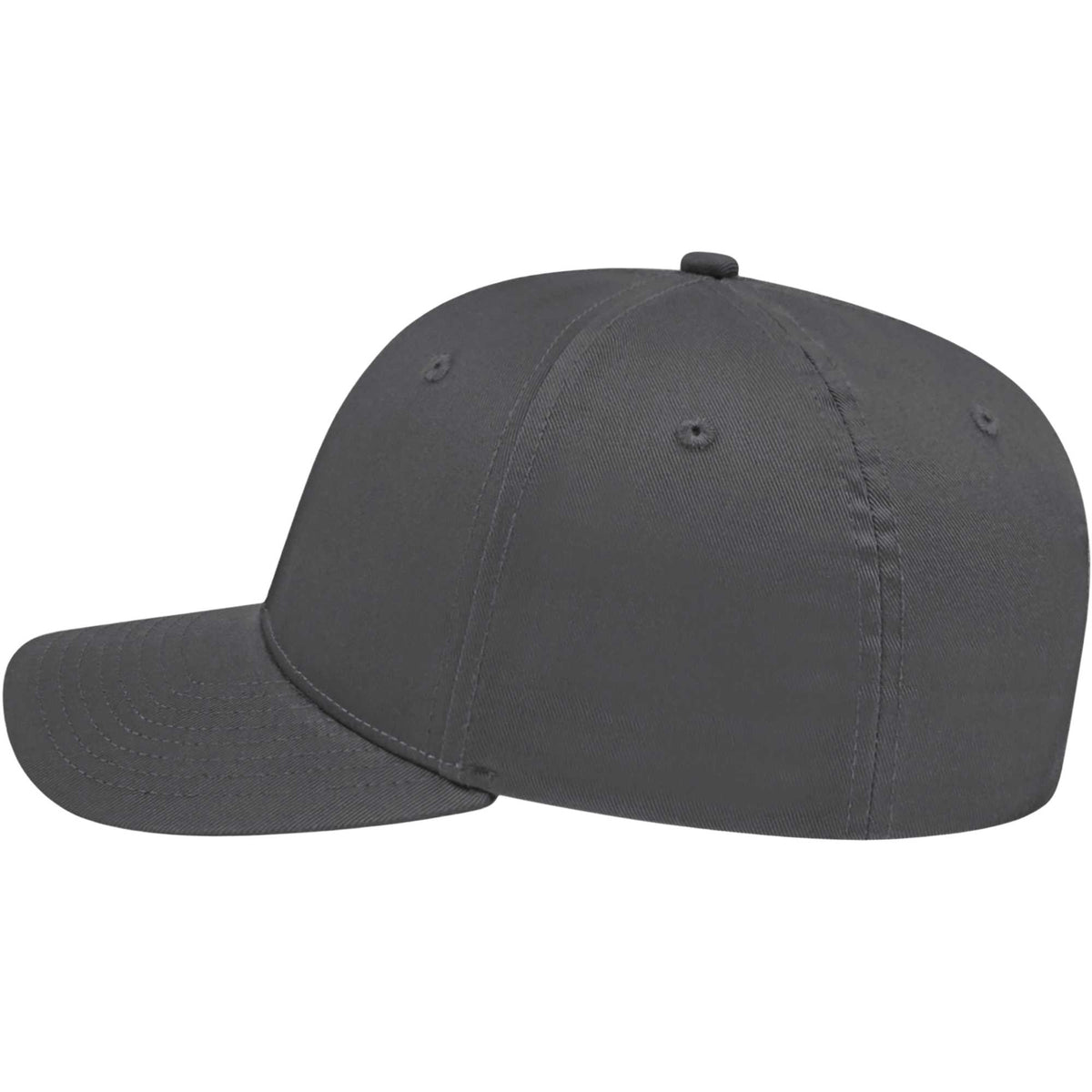 Cap America Original Snapback Cap in Poly Cotton Embroidery - Graphite - Left Side