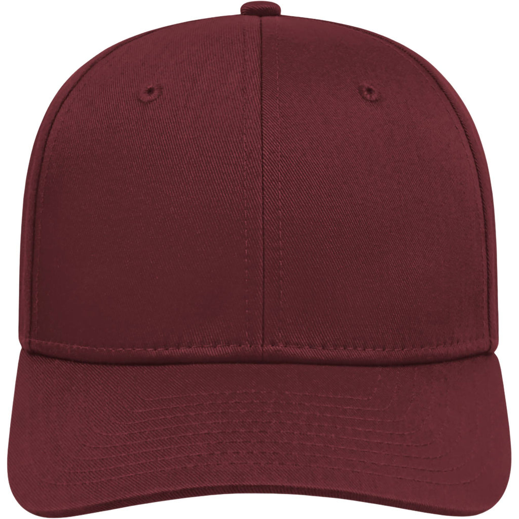 Cap America Original Snapback Cap in Poly Cotton Embroidery - Maroon MA - Front