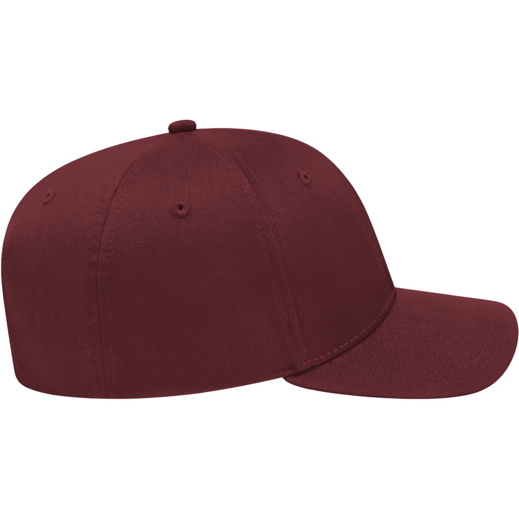 Cap America Original Snapback Cap in Poly Cotton Embroidery - Maroon MA - Right Side