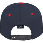 Cap America Original Snapback Cap in Poly Cotton Embroidery - Navy/Red - Back