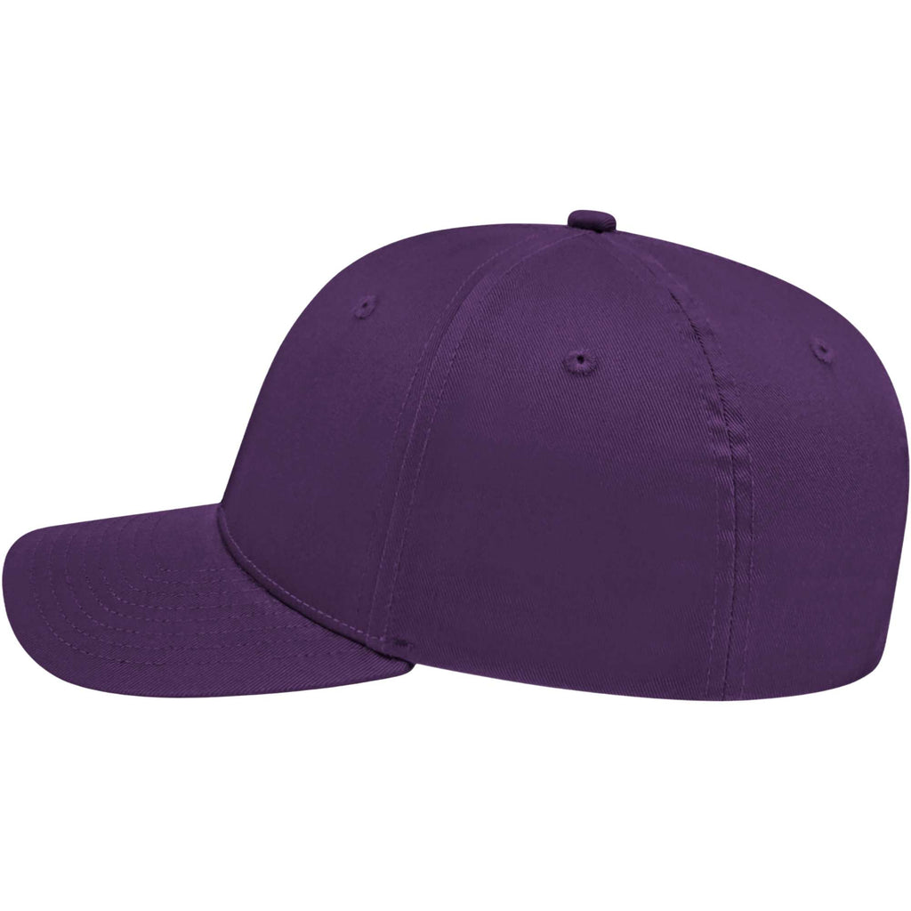 Cap America Original Snapback Cap in Poly Cotton Embroidery - Purple - Left Side