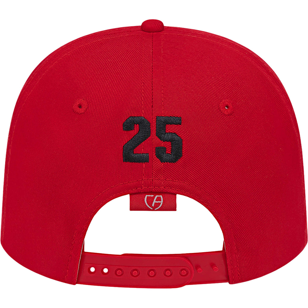 Cap America Original Snapback Cap in Poly Cotton Embroidery - Red - Back