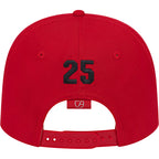 Cap America Original Snapback Cap in Poly Cotton Embroidery - Red - Back