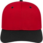 Cap America Original Snapback Cap in Poly Cotton Embroidery - Red/Black - Front
