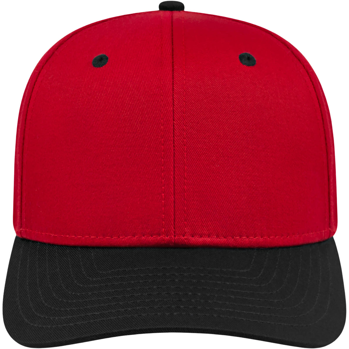 Cap America Original Snapback Cap in Poly Cotton Embroidery - Red/Black - Front