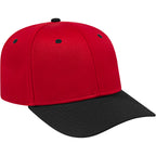 Cap America Original Snapback Cap in Poly Cotton Embroidery - Red/Black - Left Angle