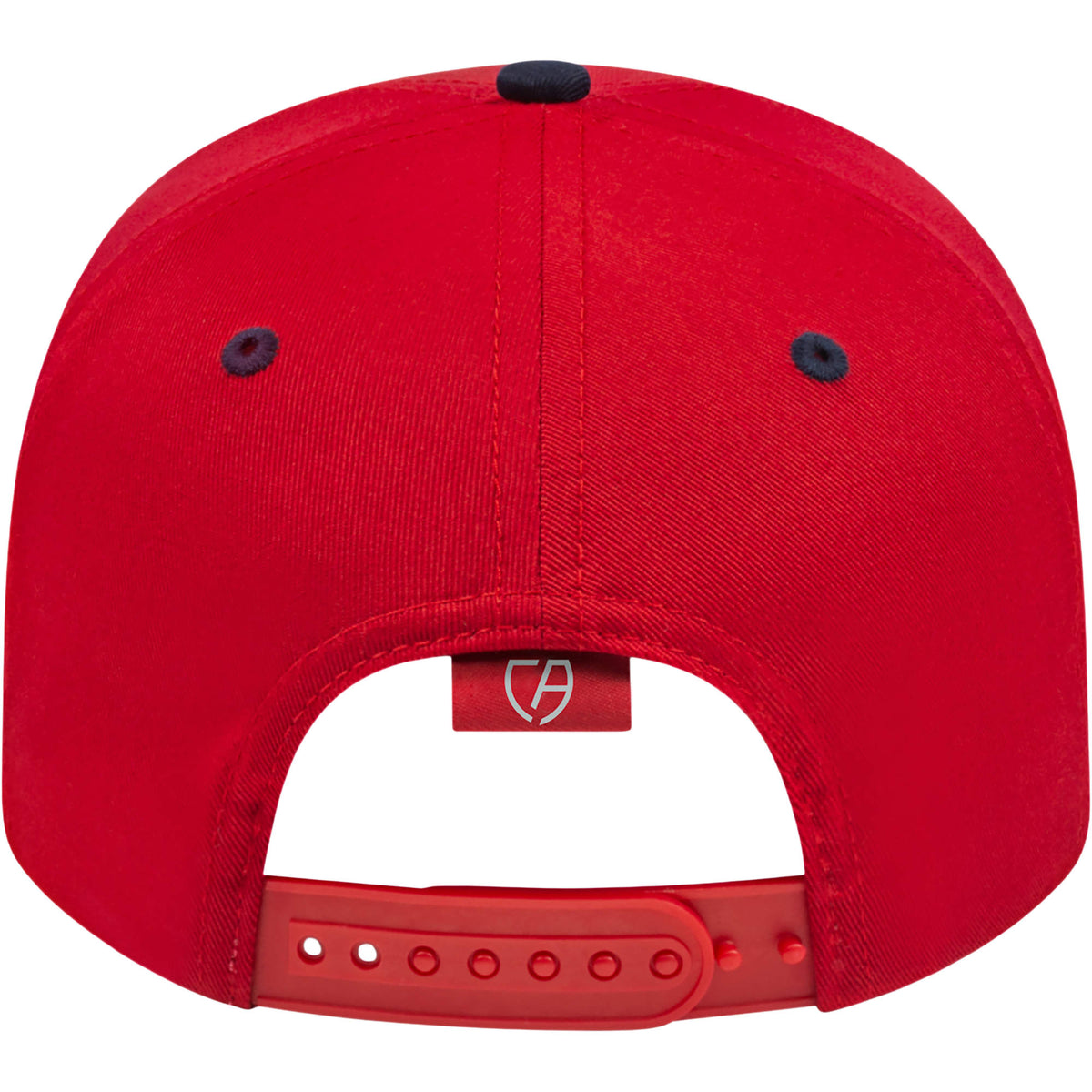 Cap America Original Snapback Cap in Poly Cotton Embroidery - Red/Navy - Back
