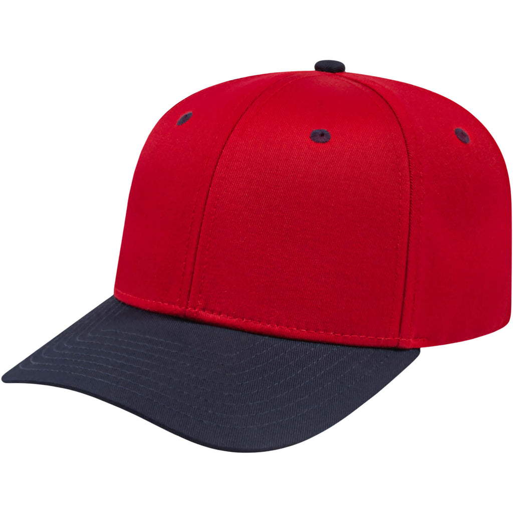 Cap America Original Snapback Cap in Poly Cotton Embroidery - Red/Navy - Right Angle