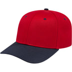 Cap America Original Snapback Cap in Poly Cotton Embroidery - Red/Navy - Right Angle