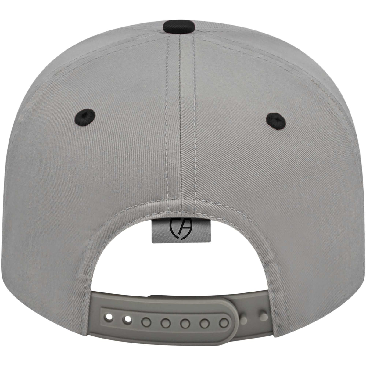 Cap America Original Snapback Cap in Poly Cotton Embroidery - Silver/Black - Back
