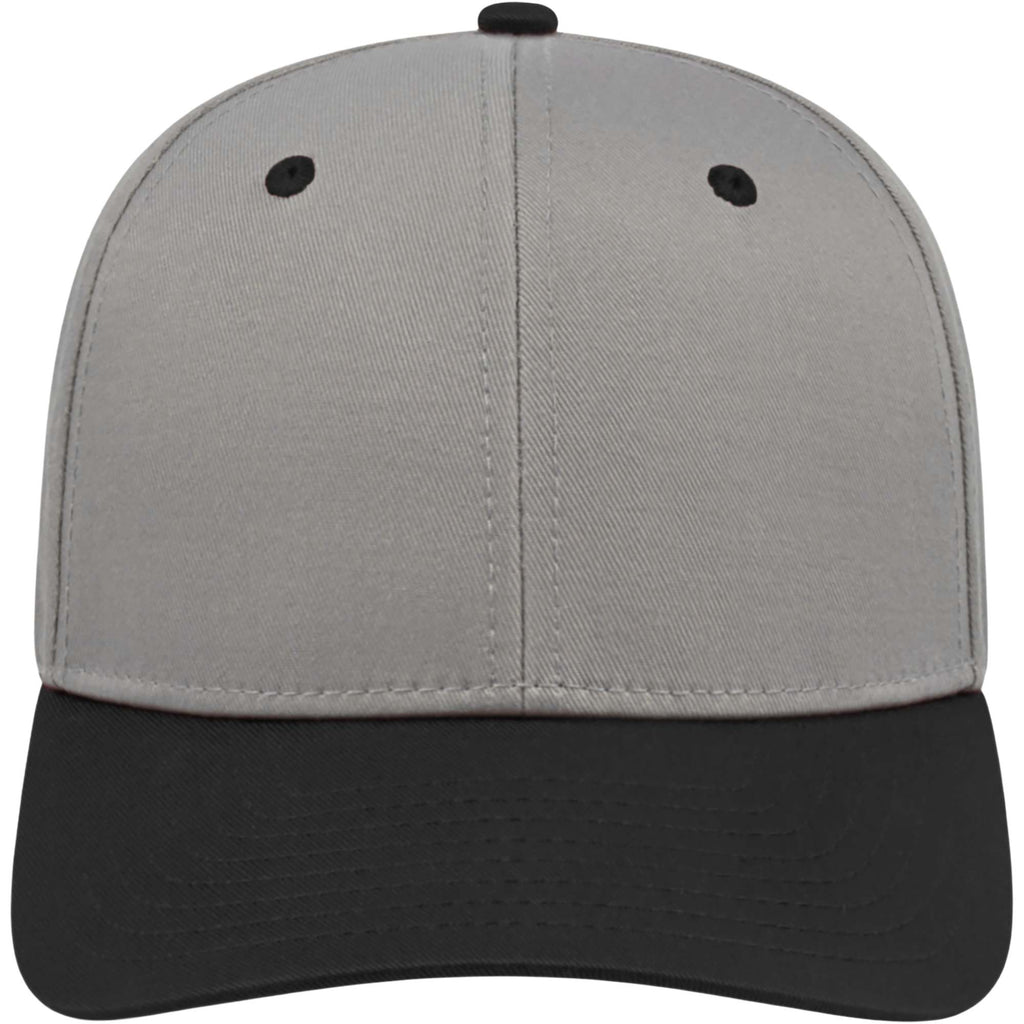 Cap America Original Snapback Cap in Poly Cotton Embroidery - Silver/Black - Front
