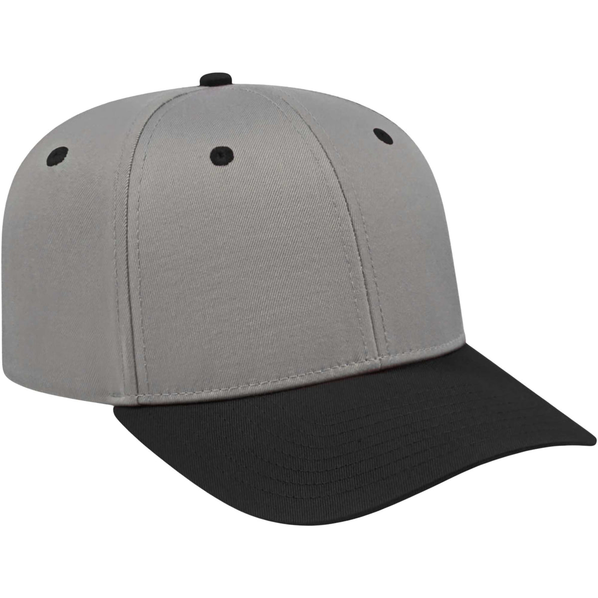 Cap America Original Snapback Cap in Poly Cotton Embroidery - Silver/Black - Left Angle