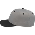 Cap America Original Snapback Cap in Poly Cotton Embroidery - Silver/Black - Left Side