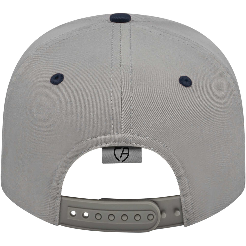 Cap America Original Snapback Cap in Poly Cotton Embroidery - Silver/Navy - Back