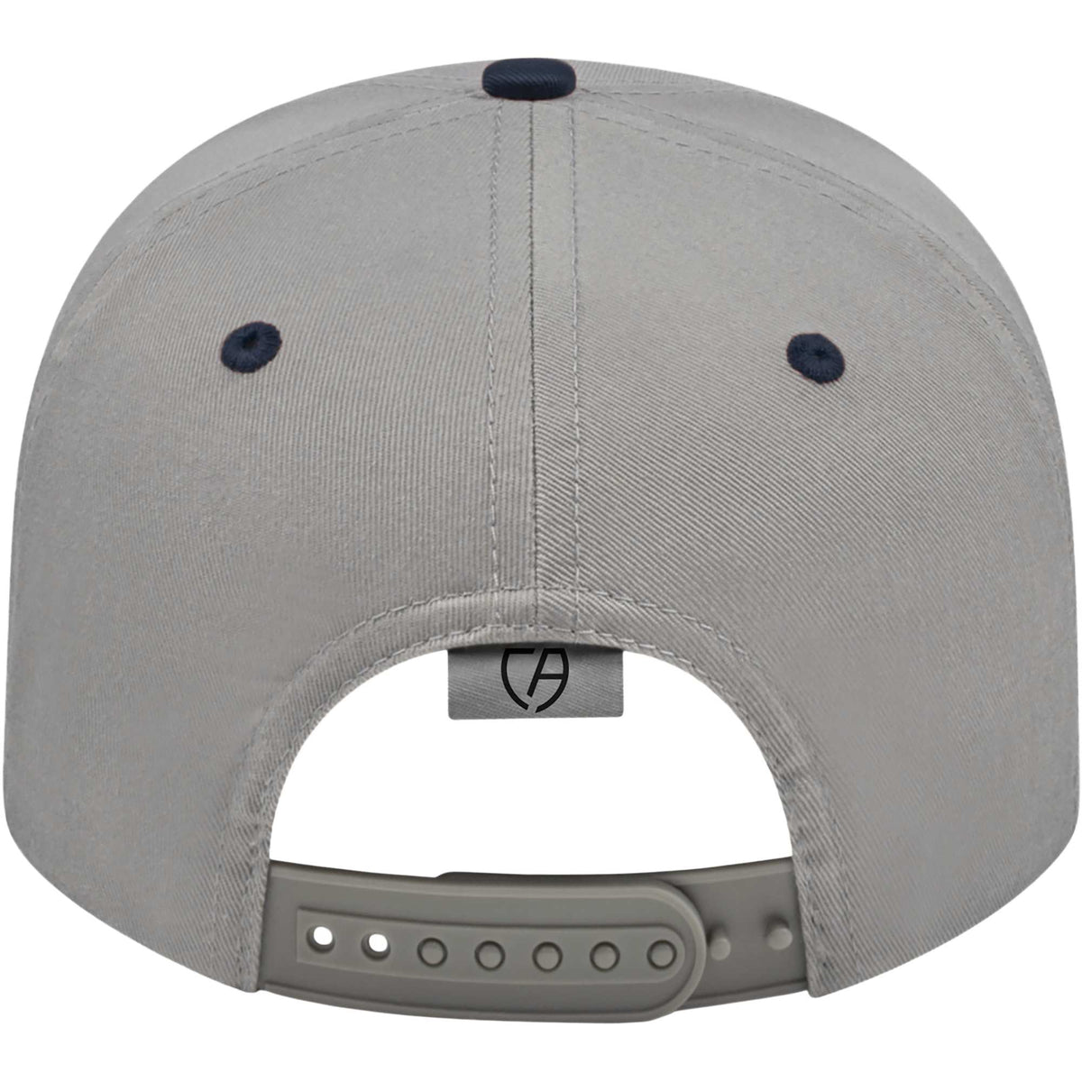 Cap America Original Snapback Cap in Poly Cotton Embroidery - Silver/Navy - Back