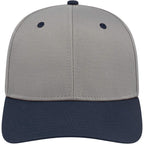 Cap America Original Snapback Cap in Poly Cotton Embroidery - Silver/Navy - Front