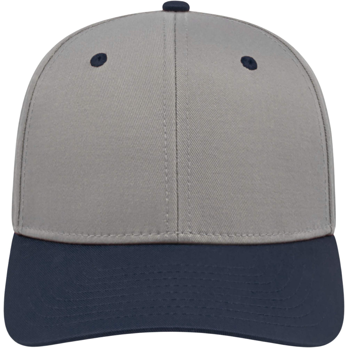 Cap America Original Snapback Cap in Poly Cotton Embroidery - Silver/Navy - Front