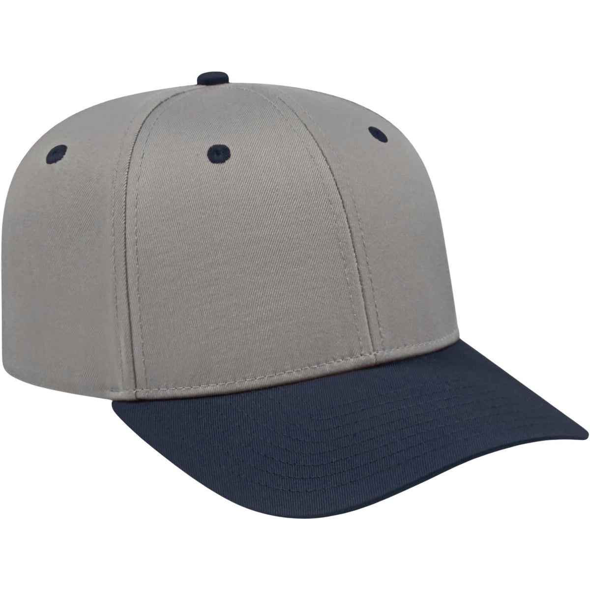 Cap America Original Snapback Cap in Poly Cotton Embroidery - Silver/Navy - Left Angle