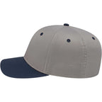 Cap America Original Snapback Cap in Poly Cotton Embroidery - Silver/Navy - Left Side