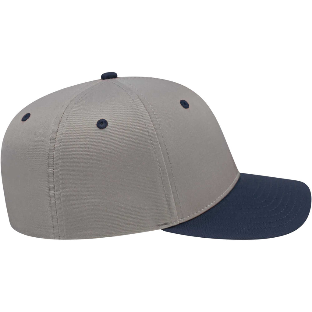 Cap America Original Snapback Cap in Poly Cotton Embroidery - Silver/Navy - Right Side