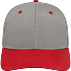 Cap America Original Snapback Cap in Poly Cotton Embroidery - Silver/Red - Front
