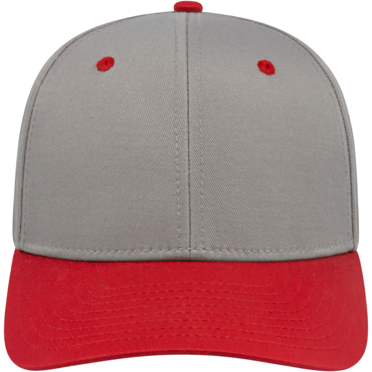 Cap America Original Snapback Cap in Poly Cotton Embroidery - Silver/Red - Front