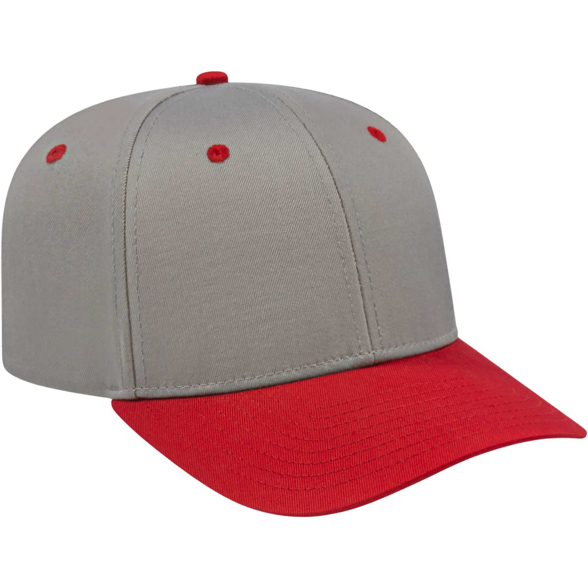 Cap America Original Snapback Cap in Poly Cotton Embroidery - Silver/Red - Left Angle