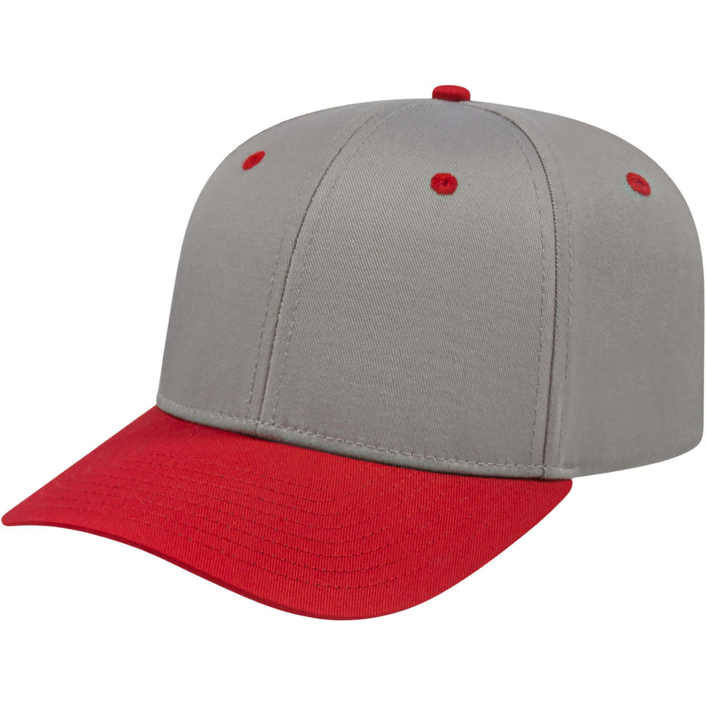 Cap America Original Snapback Cap in Poly Cotton Embroidery - Silver/Red - Right Angle