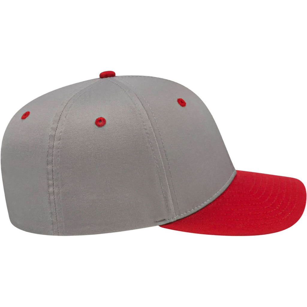Cap America Original Snapback Cap in Poly Cotton Embroidery - Silver/Red - Right Side