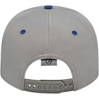 Cap America Original Snapback Cap in Poly Cotton Embroidery - Silver w/Royal Blue - Back