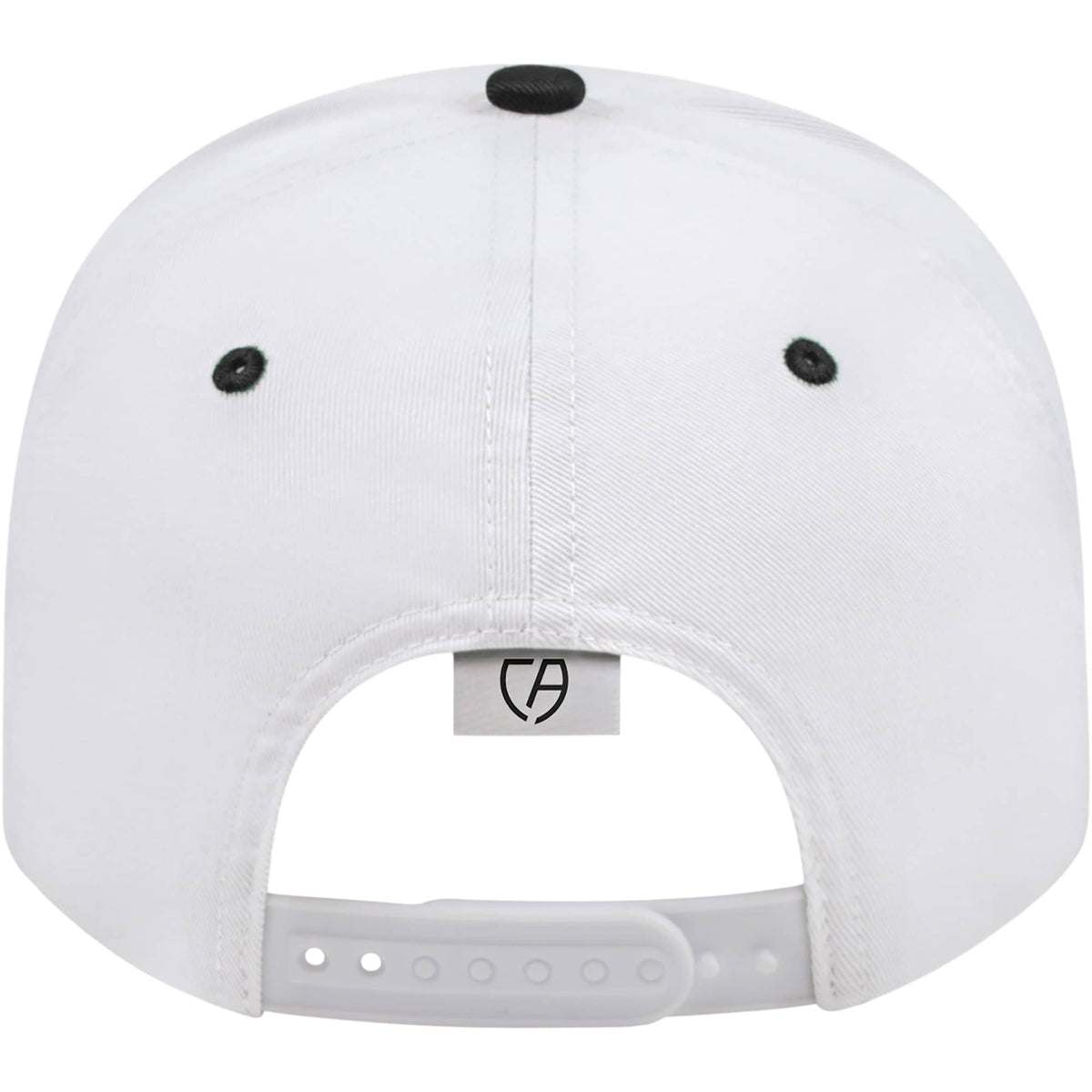 Cap America Original Snapback Cap in Poly Cotton Embroidery - White/Black - Back