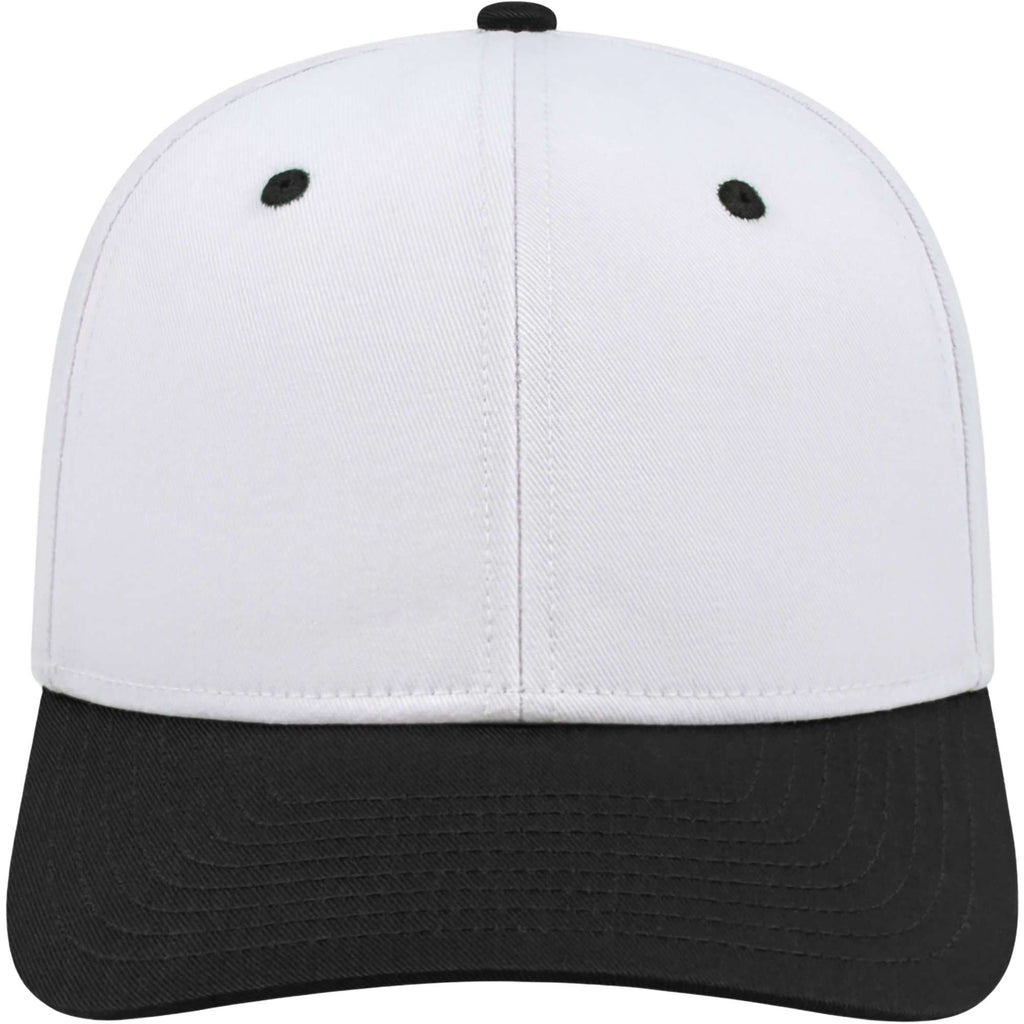 Cap America Original Snapback Cap in Poly Cotton Embroidery - White/Black - Front