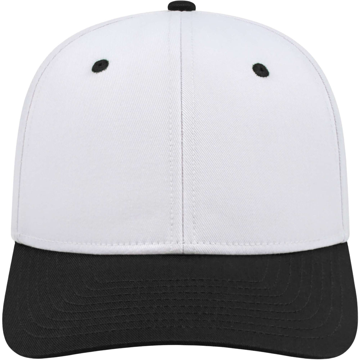 Cap America Original Snapback Cap in Poly Cotton Embroidery - White/Black - Front