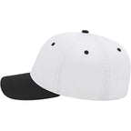 Cap America Original Snapback Cap in Poly Cotton Embroidery - White/Black - Left Side