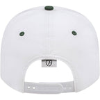 Cap America Original Snapback Cap in Poly Cotton Embroidery - White/Green - Back
