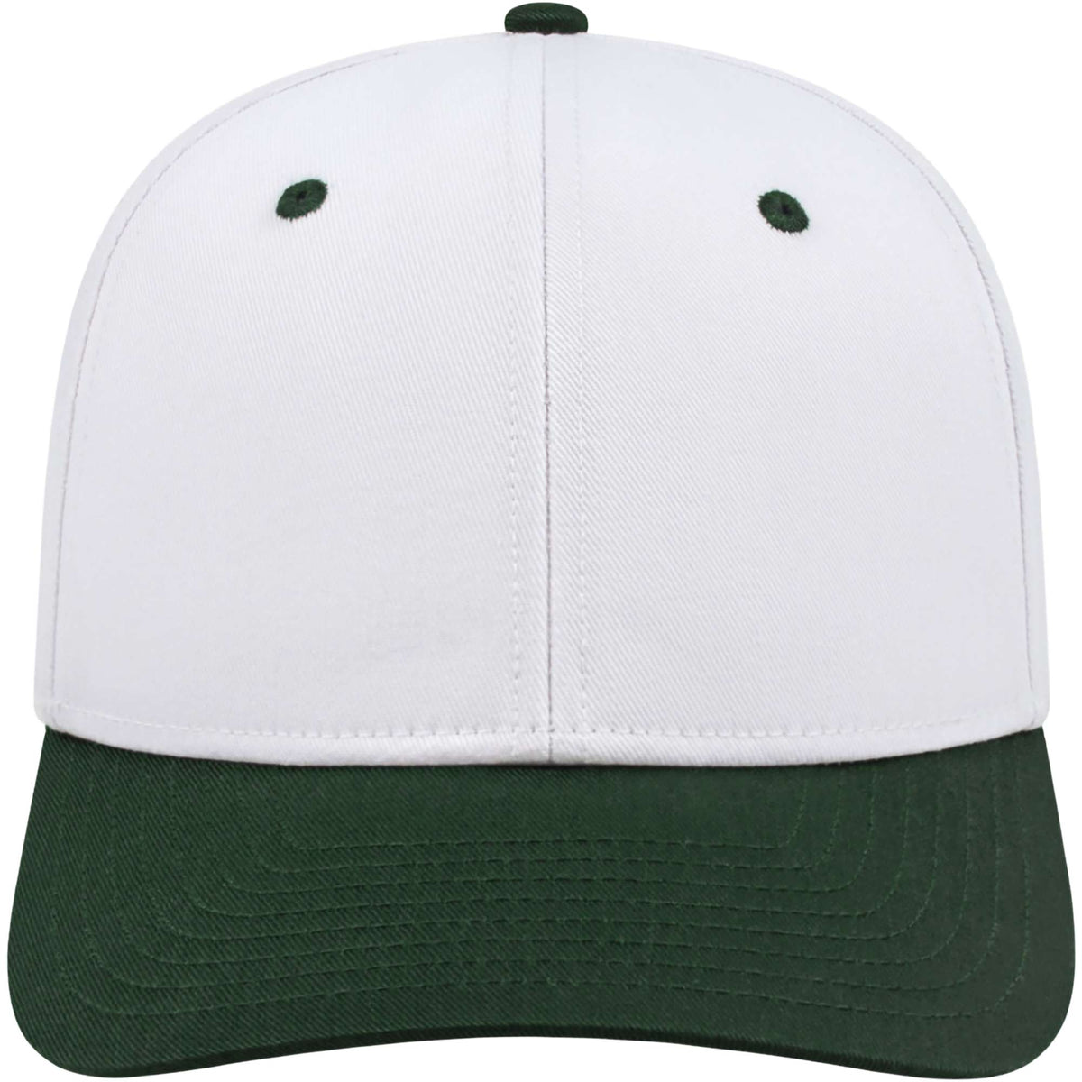 Cap America Original Snapback Cap in Poly Cotton Embroidery - White/Green - Front