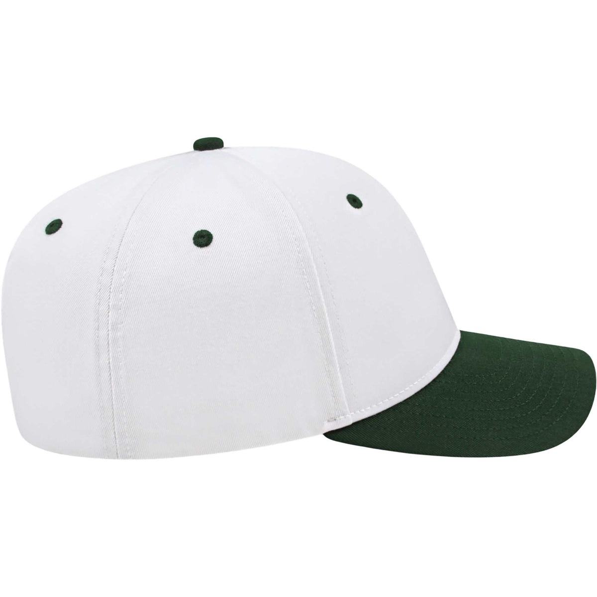 Cap America Original Snapback Cap in Poly Cotton Embroidery - White/Green - Right Side