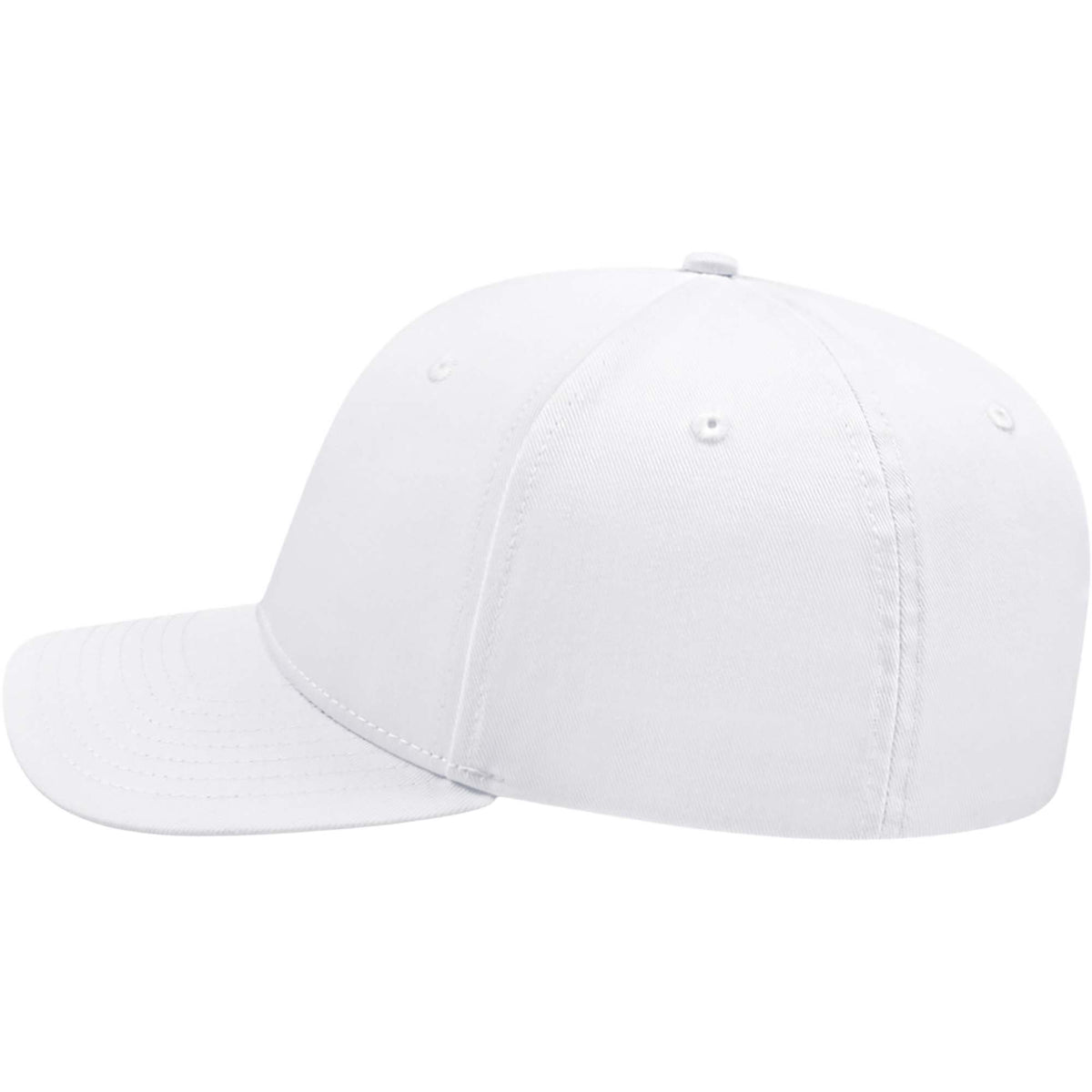 Cap America Original Snapback Cap in Poly Cotton Embroidery - White - Left Side